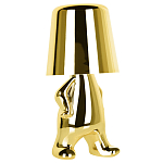 Настольная лампа фигурная золотого цвета с гладким абажуром Высота 19 см Sophia варинант исполнения - 2 | Loft Concept в Кирове