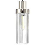 Подвесной светильник с стеклянным ребристым цилиндрическим плафоном Steps варинант исполнения - 3 | Loft Concept в Кирове