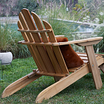 Уличное кресло из массива акации Adirondack Wooden Chair Red варинант исполнения - 9 | Loft Concept в Кирове
