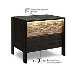 Тумба 2 ящика с подсветкой на рельефном фасаде Warm Industrial варинант исполнения - 10 | Loft Concept в Кирове