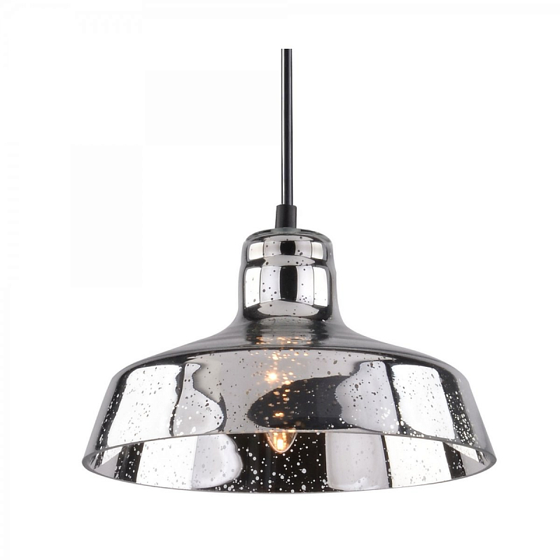 Подвесной светильник Drops Glass Barn Filament Pendant Polished Nickel Хром Подвесной светильник Drops Glass Barn Filament Pendant Polished Nickel Хром в Кирове | Loft Concept