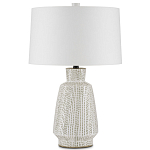 Настольная лампа с корпусом в форме вазы и белым абажуром Lots of Strokes варинант исполнения - 3 | Loft Concept в Кирове