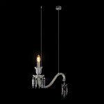 Подвесной светильник стеклянный в виде канделябра Curved Glass Chandelier варинант исполнения - 2 | Loft Concept в Кирове