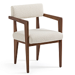 Кресло обеденное Alcove White Boucle из массива ореха варинант исполнения - 1 | Loft Concept в Кирове