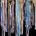 Люстра на подвесе с каркасом из металла и цветными подвесками из стекла Droplet Chandelier варинант исполнения - 2 | Loft Concept в Кирове