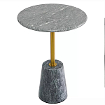 Кофейный столик круглый из мрамора серый Reliable Foundation варинант исполнения - 2 | Loft Concept в Кирове