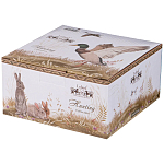 Чайная пара из фарфора с изображением утки и лисы 300 мл Hunting Porcelain Collection варинант исполнения - 3 | Loft Concept в Кирове