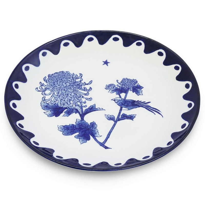 Тарелка Plate Chino Белый Синий Тарелка Plate Chino Белый Синий в Кирове | Loft Concept