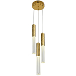 Подвесной светильник латунь Dew Drops Tube Brass Trio Hanging Lamp варинант исполнения - 2 | Loft Concept в Кирове