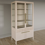 Витрина Primo со стеклянными фасадами и буфетом шпон Светлый дуб варинант исполнения - 3 | Loft Concept в Кирове