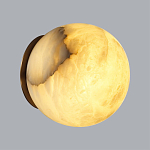 Настенно-потолочный светильник с плафоном в форме шара из алебастра Cryptocrystalline Stone варинант исполнения - 9 | Loft Concept в Кирове