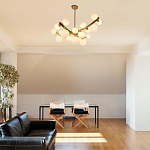 Люстра подвесная фигурная с белыми лампами в форме шара Felicitat варинант исполнения - 1 | Loft Concept в Кирове