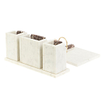 Настольный письменный набор из мрамора и креноида с гербом России Marble Accessory варинант исполнения - 3 | Loft Concept в Кирове