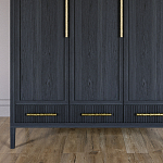 Большой Шкаф Primo Черный дуб с 3 дверьми и 3 выдвижными ящиками варинант исполнения - 2 | Loft Concept в Кирове