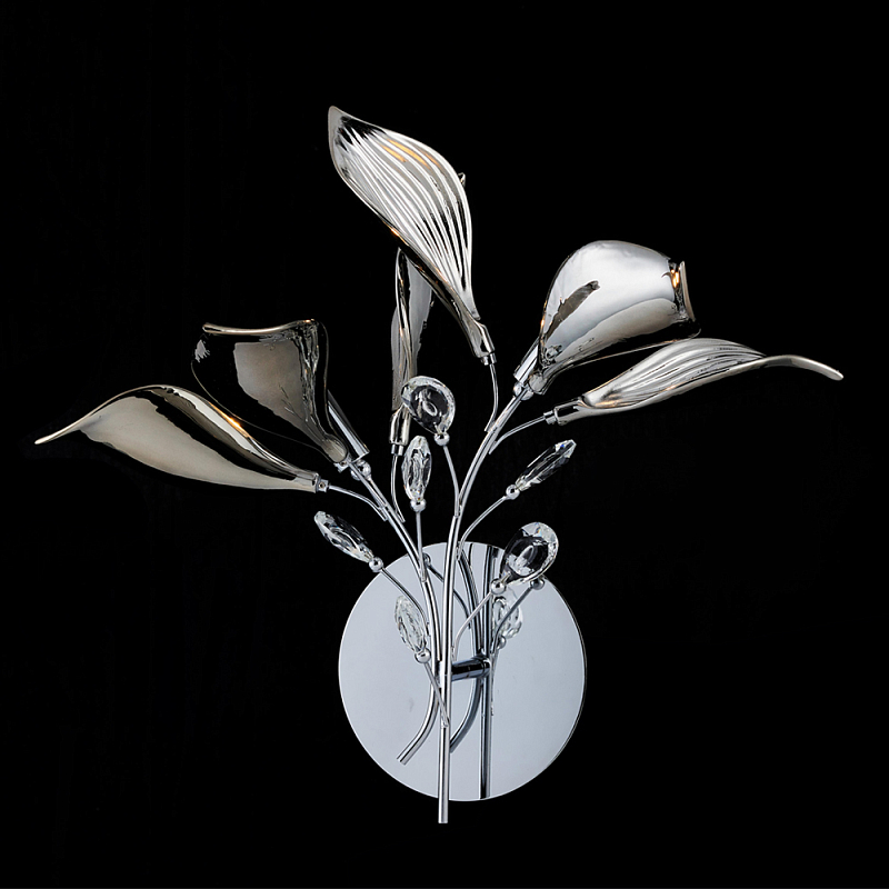 Бра с декором в виде листьев Silver Bouquet Хром Бра с декором в виде листьев Silver Bouquet Хром в Кирове | Loft Concept