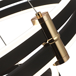 Люстра светодиодная с 3-мя плафонами в форме колец из акрила и алюминия с пультом для регулировки света Ring Horizontal Anthracite варинант исполнения - 8 | Loft Concept в Кирове