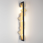 Бра вертикальное черного цвета с золотыми кругами и квадратами Gravyura варинант исполнения - 4 | Loft Concept в Кирове