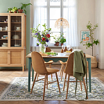 Деревянный обеденный стол Wavy Wooden Dining Table Green варинант исполнения - 6 | Loft Concept в Кирове