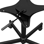 Стул с мягкой черной обивкой из велюра и подъемно-поворотным механизмом на колесиках Harper Black варинант исполнения - 5 | Loft Concept в Кирове