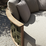 Дизайнерский уличный диван из массива дерева с плетеной спинкой PALINFRASCA Sofa варинант исполнения - 14 | Loft Concept в Кирове