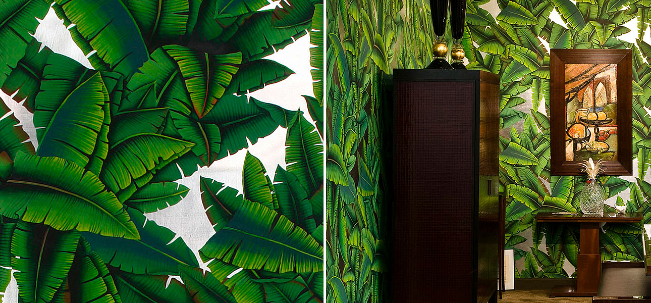 Обои ручная роспись Palms Gaugin on Ocean Silver gilded paper Обои ручная роспись Palms Gaugin on Ocean Silver gilded paper - Loft-Concept в Кирове