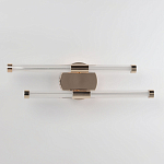 Бра с круглым основанием золотого цвета и двумя вертикальными плафонами Hex Scaffold варинант исполнения - 3 | Loft Concept в Кирове