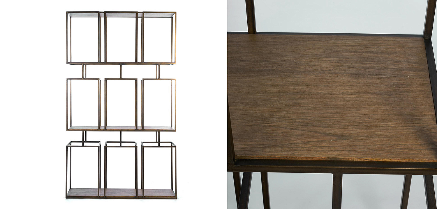 Стеллаж Bronx metal & mahogany Стеллаж Bronx metal & mahogany - Loft-Concept в Кирове