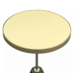 Кофейный столик с круглой зеркальной столешницей и мраморным основанием Stable Base варинант исполнения - 2 | Loft Concept в Кирове