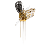 Бра с 2-мя плафонами из стекла и металла и вертикальными подвесками Gilded Mirage  варинант исполнения - 3 | Loft Concept в Кирове