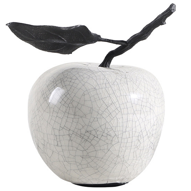 Декоративная статуэтка из керамики Яблоко Apple Ceramics Statuette Белый Оловянный Декоративная статуэтка из керамики Яблоко Apple Ceramics Statuette Белый Оловянный в Кирове | Loft Concept