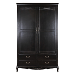 Шкаф черный с 4-мя ящиками и 2-мя дверцами в стиле Прованс Vintage варинант исполнения - 1 | Loft Concept в Кирове