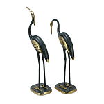 Статуэтка бронзовая пара Журавли синие Bronze Birds варинант исполнения - 2 | Loft Concept в Кирове