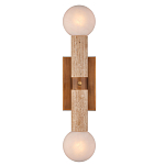 Бра цилиндрической формы с 2-мя плафонами белого цвета Marble Glow варинант исполнения - 1 | Loft Concept в Кирове