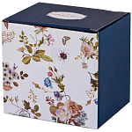 Кружка синяя из фарфора с рисунком цветов 400 мл Garden Whisper Porcelain Set  варинант исполнения - 2 | Loft Concept в Кирове