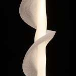 Люстра с белым скрученным плафоном Golden Swirl варинант исполнения - 5 | Loft Concept в Кирове