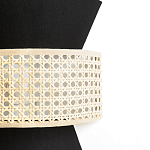 Бра с плетеным декором из ротанга Bonnie Wicker Black Wall Lamp варинант исполнения - 3 | Loft Concept в Кирове