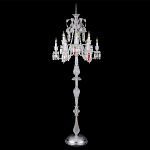 Торшер с 12-ю белыми текстильными абажурами и хрустальными подвесками Lustre Reverie варинант исполнения - 3 | Loft Concept в Кирове