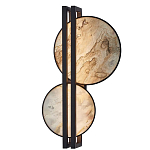 Бра из двух каменных дисков в металлической раме Constellation варинант исполнения - 1 | Loft Concept в Кирове