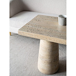 Столик приставной с квадратной столешницей Textured Cream Table варинант исполнения - 6 | Loft Concept в Кирове