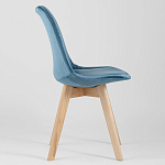 Стул с мягким велюровым сиденьем Arvika Blue варинант исполнения - 2 | Loft Concept в Кирове