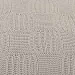 Подушка из хлопка рельефной вязки серого цвета Eden Line варинант исполнения - 3 | Loft Concept в Кирове