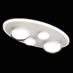 Потолочный светильник овальной формы белого цвета с 4-мя лампами Lunar Pebbles варинант исполнения - 2 | Loft Concept в Кирове