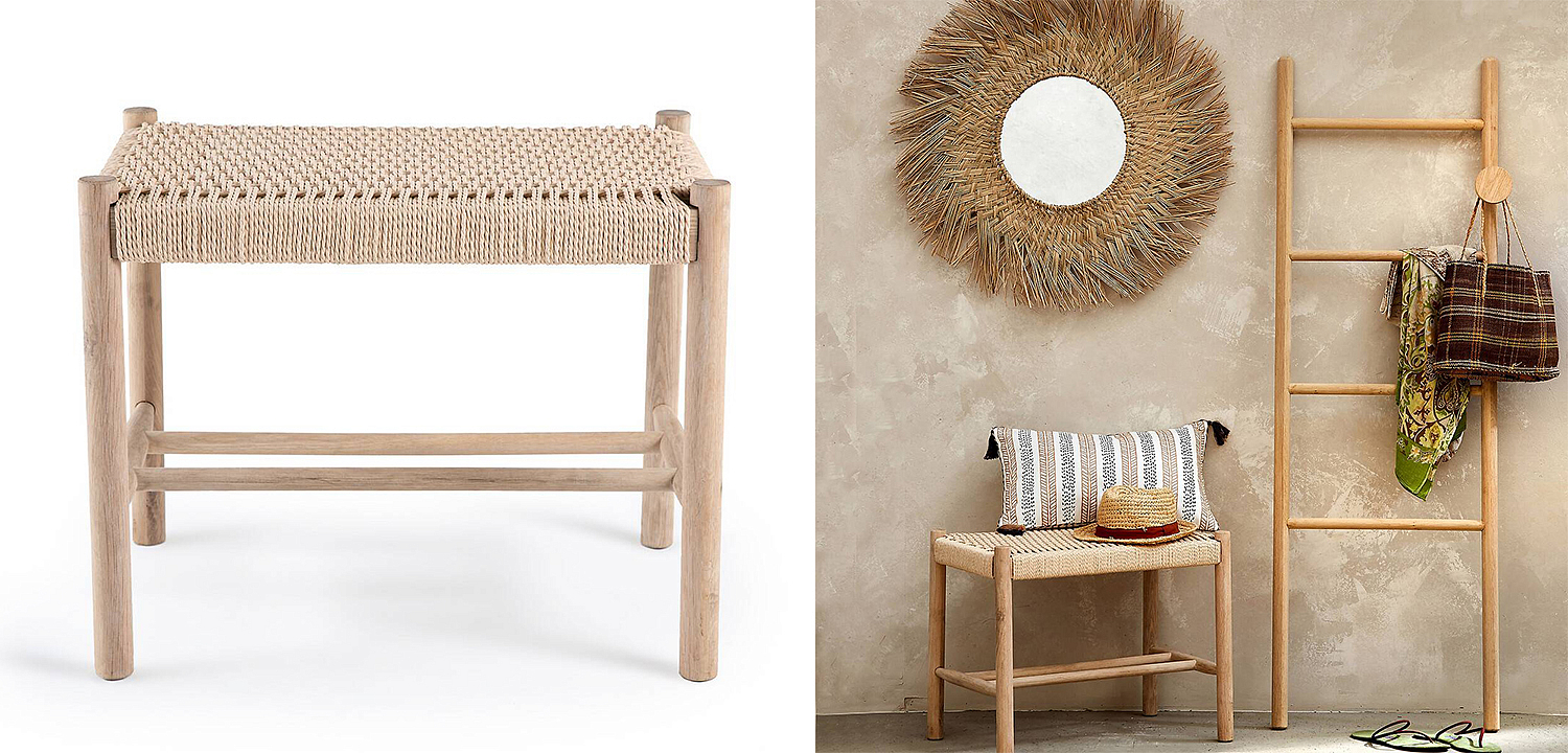 Банкетка Enzo Wicker Beige Banquet mini Банкетка Enzo Wicker Beige Banquet mini - Loft-Concept в Кирове