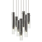 Люстра каскадная с 7-ю цилиндрическими плафонами из стекла Luminous Cylinders варинант исполнения - 1 | Loft Concept в Кирове