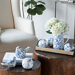  Набор керамических шаров с синей росписью Oriental Blue & White Ornament Vases варинант исполнения - 4 | Loft Concept в Кирове