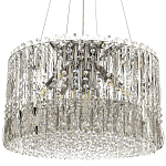 Круглая люстра с металлическими и хрустальными подвесками Bonnay Crystal Chrome Chandelier варинант исполнения - 3 | Loft Concept в Кирове