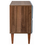 Тумба прикроватная серая из массива бука с 2-мя ящиками Wenge Light варинант исполнения - 3 | Loft Concept в Кирове