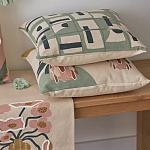 Подушка декоративная зеленого цвета с геометрическим рисунком Divine Abstractions варинант исполнения - 6 | Loft Concept в Кирове