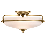 Потолочный светильник со стеклянным плафоном на изогнутых кронштейнах Quoizel  варинант исполнения - 11 | Loft Concept в Кирове