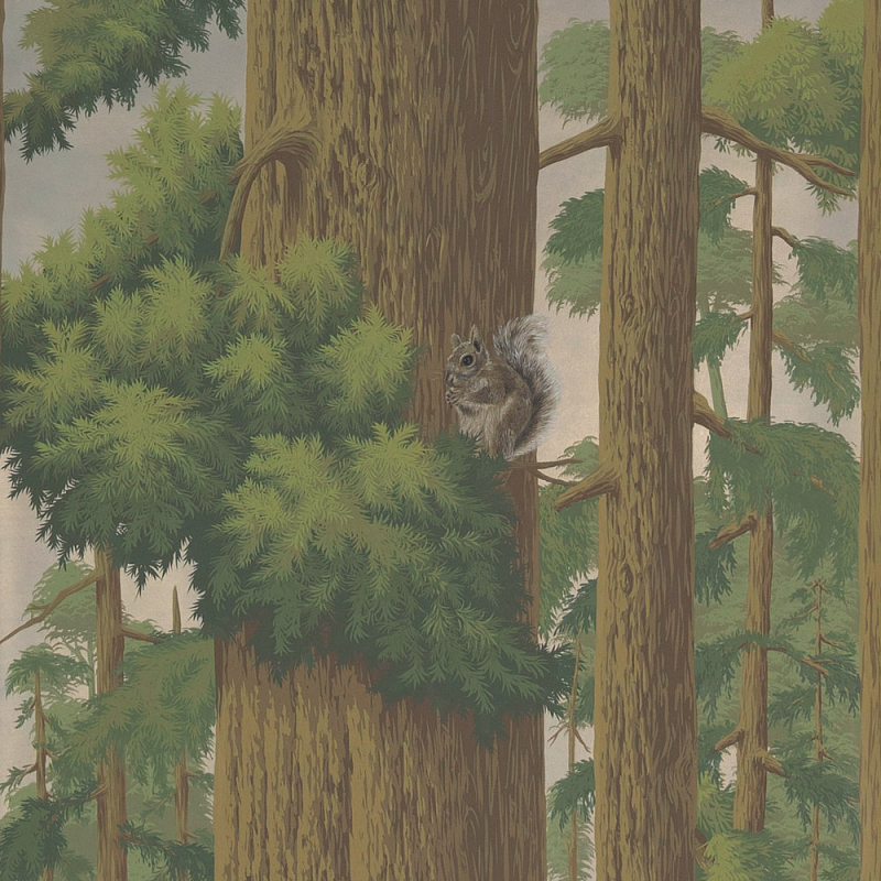 Обои ручная роспись Redwoods Roberts on Brushed Gold gilded paper Обои ручная роспись Redwoods Roberts on Brushed Gold gilded paper в Кирове | Loft Concept
